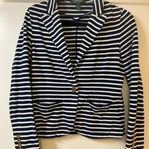 Ralph Lauren navy  and White Striped Blazer